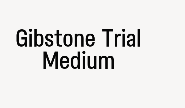 Gibstone Trial Medium Font