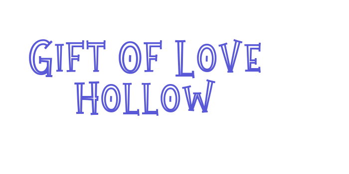 Gift Of Love Hollow Font Download