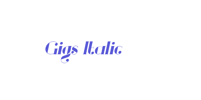 Gigs Italic Font Download