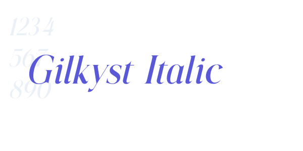 Gilkyst Italic font free