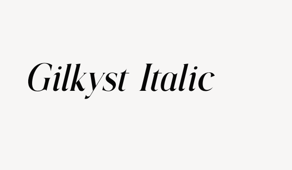 Gilkyst Italic Font