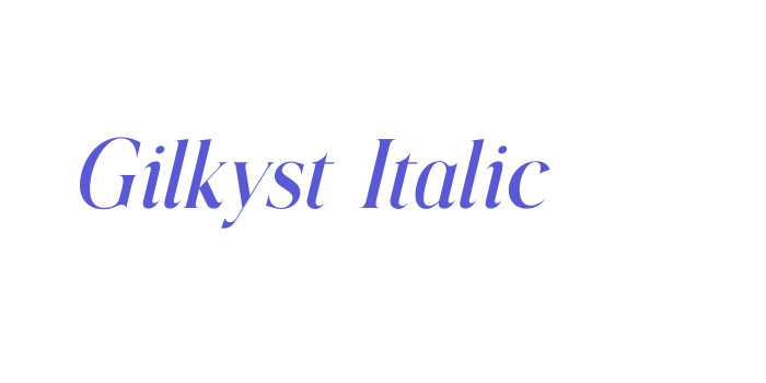 Gilkyst Italic Font Download