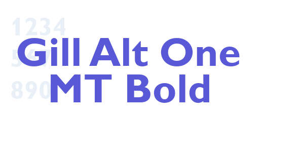 Gill Alt One MT Bold font