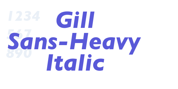 Gill Sans-Heavy Italic font free