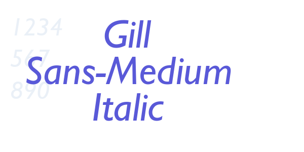 Gill Sans-Medium Italic font free