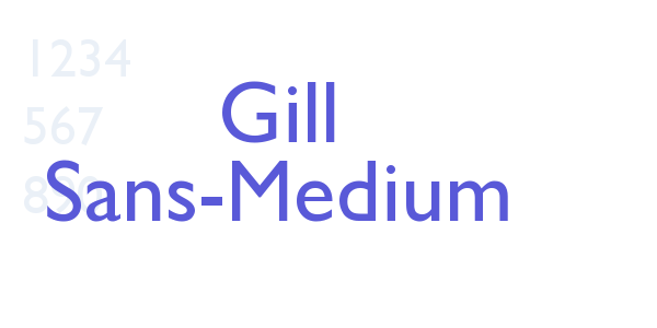 Gill Sans-Medium font