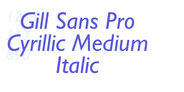 Gill Sans Pro Cyrillic Medium Italic font free