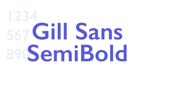 Gill Sans SemiBold font free