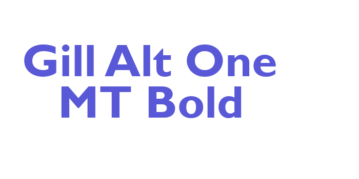 Gill Alt One MT Bold Font Download