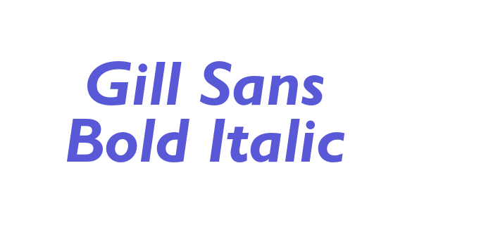 Gill Sans Bold Italic Font Download