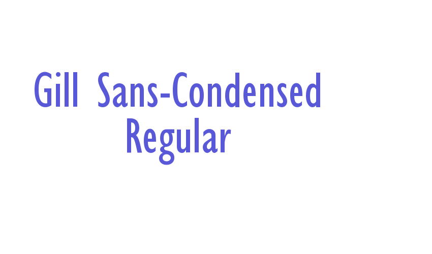 Gill Sans-Condensed Regular Font Download