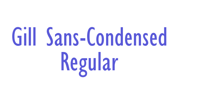 Gill Sans-Condensed Regular Font Download