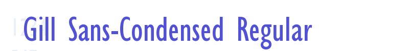 Gill Sans-Condensed Regular-font