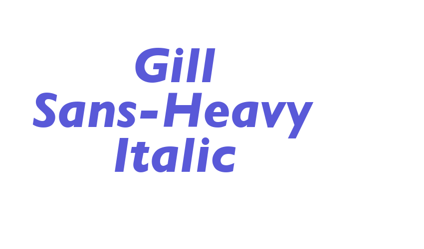 Gill Sans-Heavy Italic Font Download