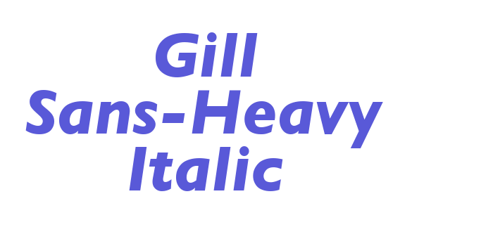 Gill Sans-Heavy Italic Font Download