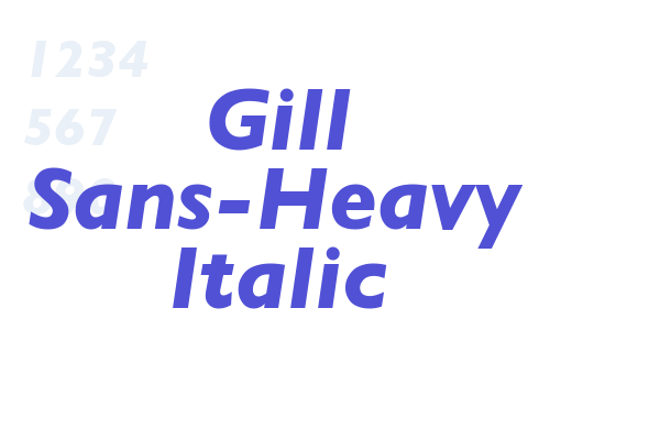 Gill Sans-Heavy Italic