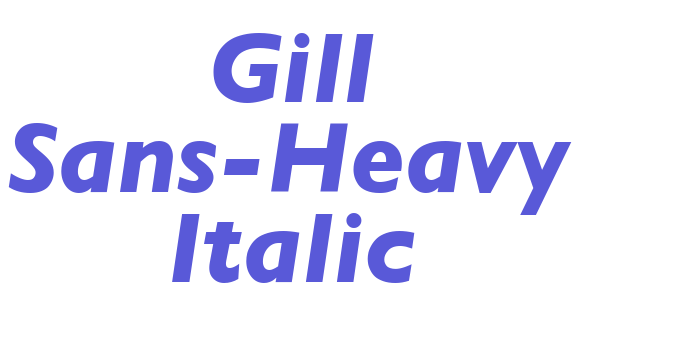 Gill Sans-Heavy Italic Font