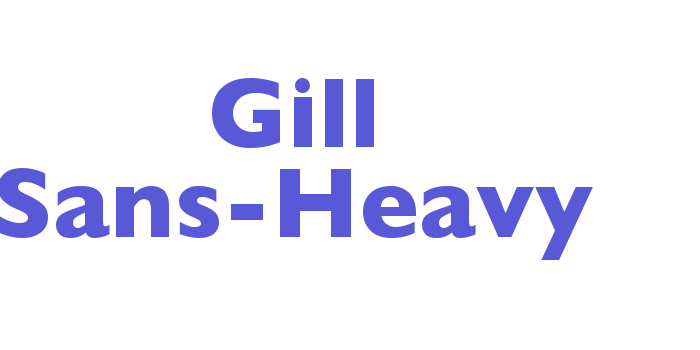 Gill Sans-Heavy Font