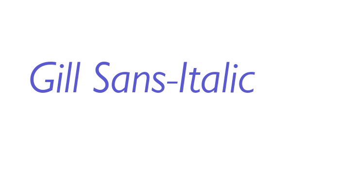 Gill Sans-Italic Font Download