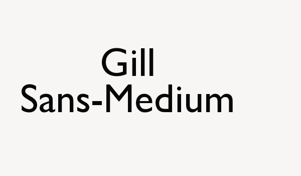 Gill Sans-Medium Font