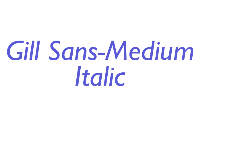 Gill Sans-Medium Italic Font Download