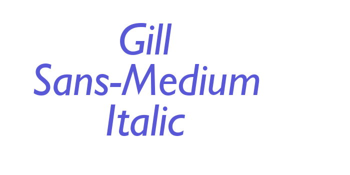 Gill Sans-Medium Italic Font Download