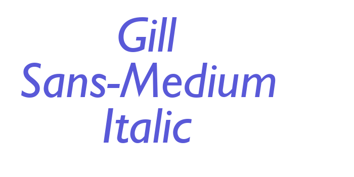 Gill Sans-Medium Italic Font