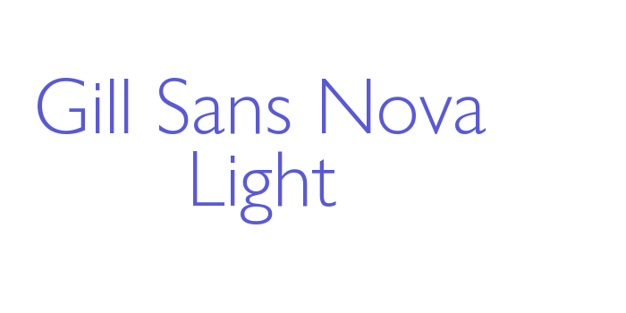 Gill Sans Nova Light Font Download