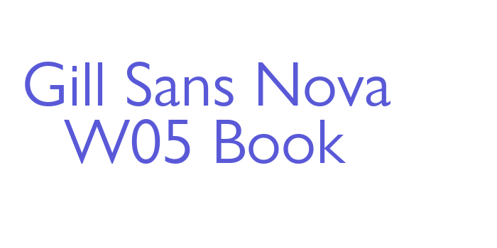 Gill Sans Nova W05 Book Font Download