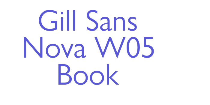 Gill Sans Nova W05 Book Font