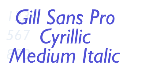 Gill Sans Pro Cyrillic Medium Italic