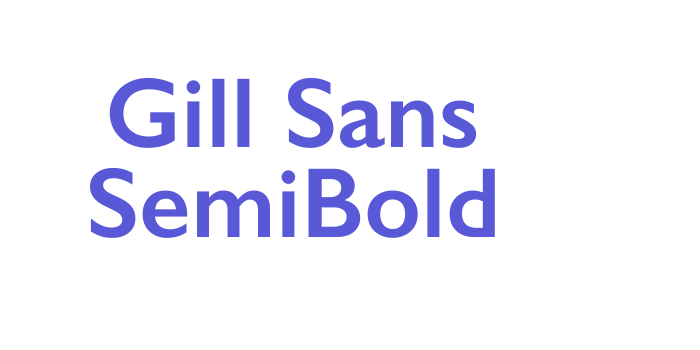 Gill Sans SemiBold Font