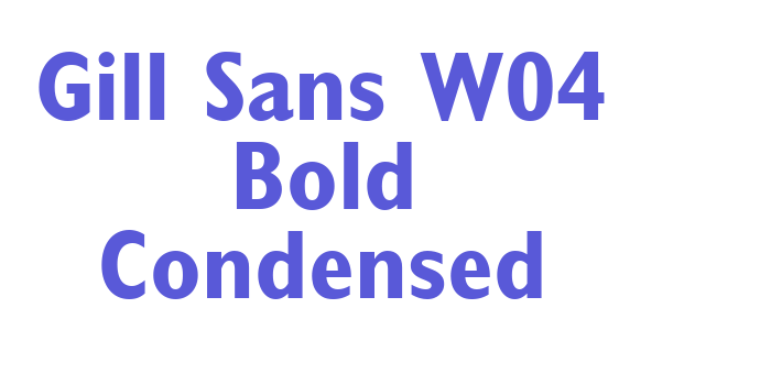 Gill Sans W04 Bold Condensed Font Download