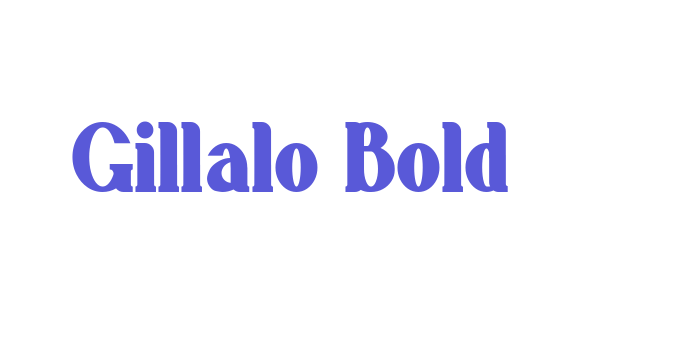 Gillalo Bold Font