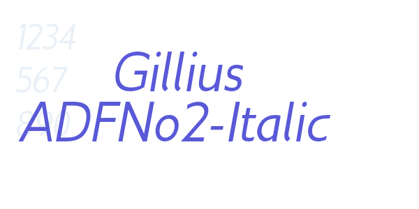 Gillius ADFNo2-Italic font free