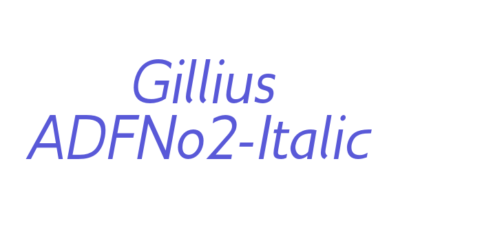 Gillius ADFNo2-Italic Font Download