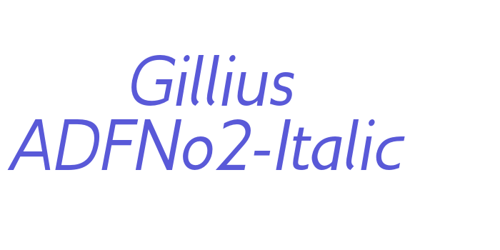 Gillius ADFNo2-Italic Font