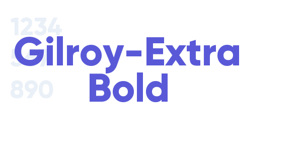 Gilroy-Extra Bold font