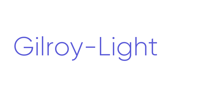 Gilroy-Light Font Download