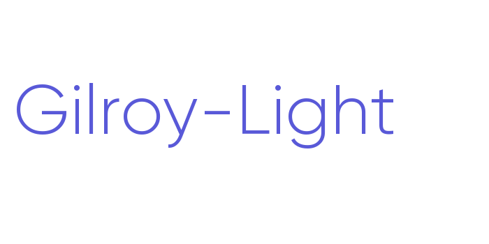 Gilroy-Light Font