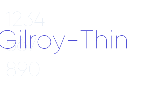 Gilroy-Thin Font