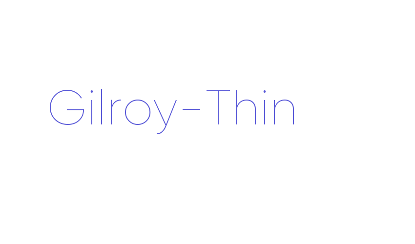 Gilroy-Thin Font Download