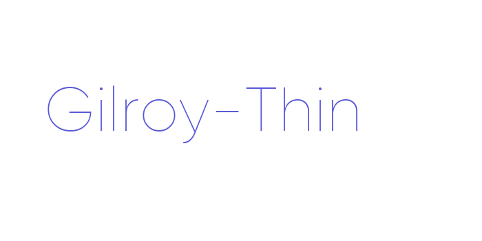 Gilroy-Thin Font Download