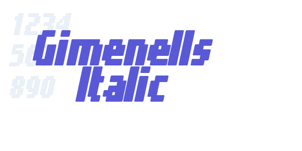 Gimenells Italic font free