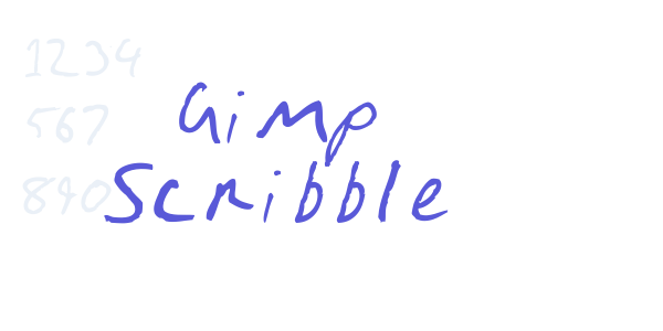 Gimp Scribble font free