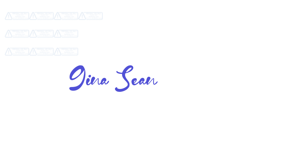 Gina Sean-font-download