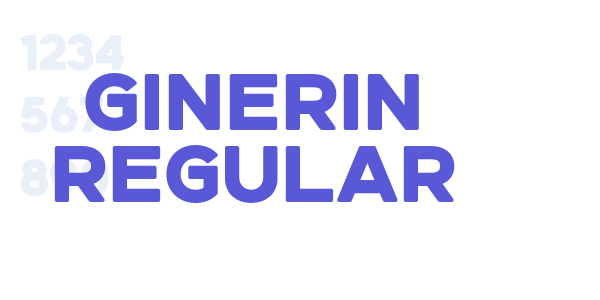 Ginerin Regular font free