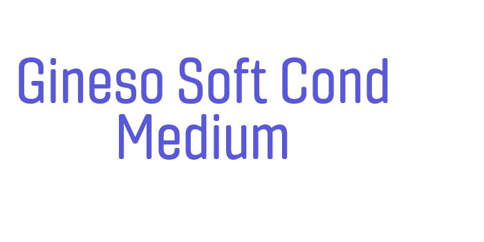 Download Gineso Soft Cond Medium Font