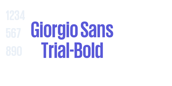 Giorgio Sans Trial-Bold font