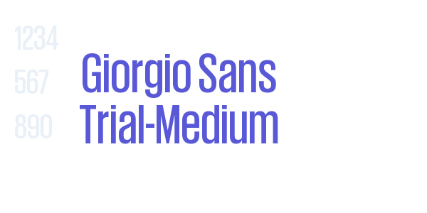 Giorgio Sans Trial-Medium font